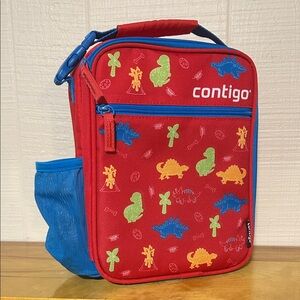 Contigo Red Kids Lunch Bag with Dinosaur Design